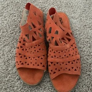 Gently used suede sandals